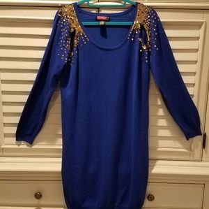 Royal Blue Sweater Dress